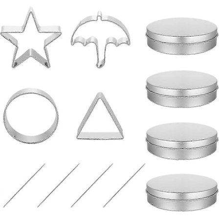 12 kpl Squid Game -muotit, ruostumattomasta teräksestä valmistetut Squid Game -karkkimuotit [DB]