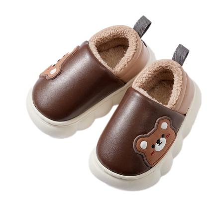 Fleecefoder För Flickor Vintervarma Skor Round Toe House Slipper