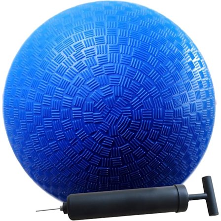 8,5-tommers legepladsbold, pakke med 1 bold med 1 pumpe, officiel størrelse til dodgeball, håndbold, lejre og skoler, blå