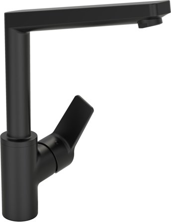 Oras Twista Kjøkkenbatteri høy modell, svingbar, matt sort, Baderom