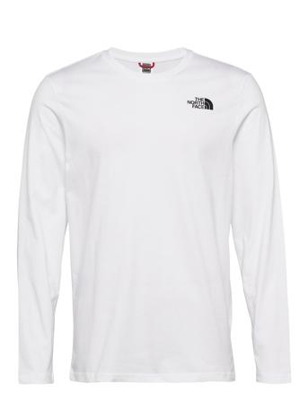 M L/S Easy Tee - Eu T-shirts Long-sleeved Hvit The North Face*Betinget Tilbud