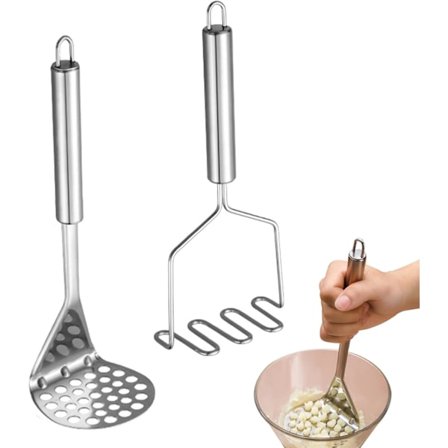 2 st Potatisstöt, Potatisstöt i rostfritt stål, Effektivt mosningsverktyg, Kraftig trådstöt, Köksstöt för potatis, avokado, frukt