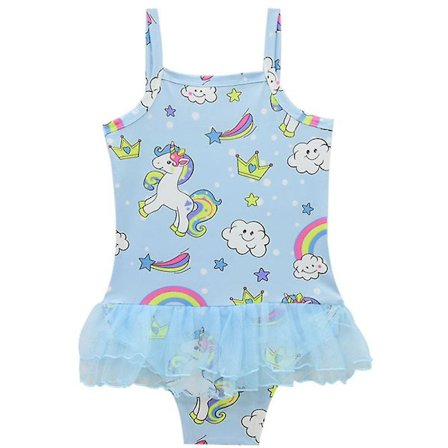 3-9 år Barn Flickor Unicorn Tankini Swimwear Baddräkt Semester