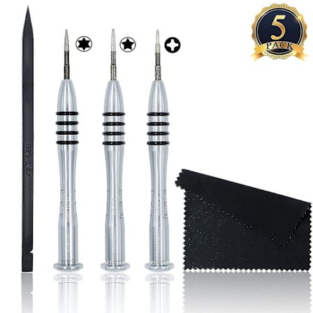 5 st skruvmejselverktygssats, skruvmejsel kompatibel med Macbook Air/ Pro och Ret