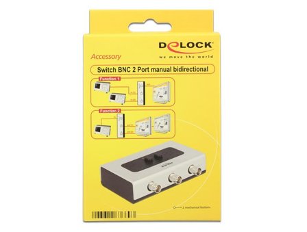 Delock Switch BNC 2 port manual bidirectional - videosvitsj - 2 porter