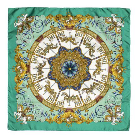 Hermès Vintage, Pre-owned Scarf Groen, Dames, Maat:ONE Size
