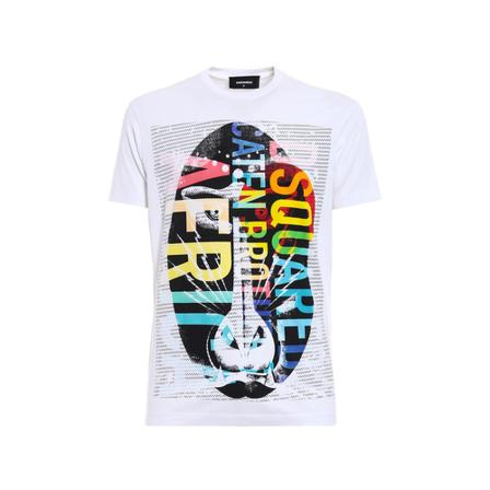 Dsquared2 Print T-shirt Hvid, Herre T-shirts