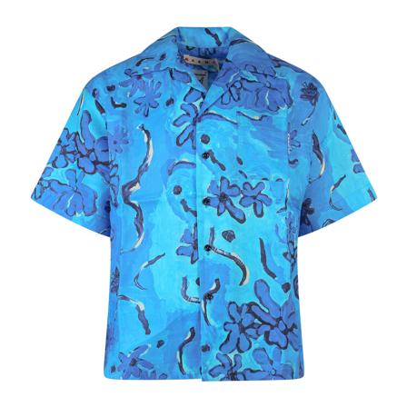 Marni, Shirts Blauw, Heren, Maat:M