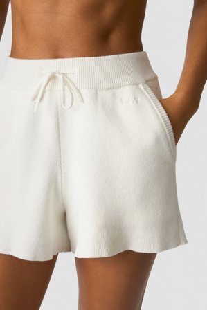 ICANIWILL - Soft Knit Oversized Shorts White- Sport kurze hose - Damen - ICIW
