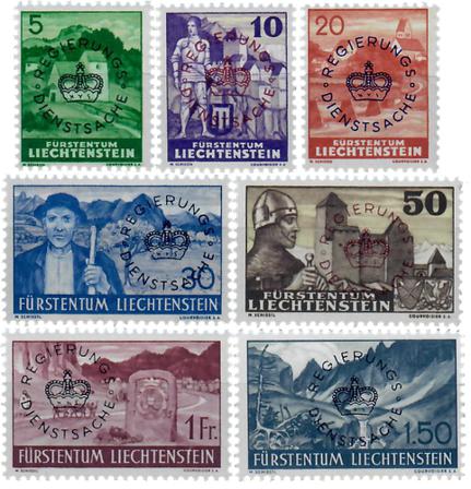 Liechtenstein 1937 - MICHEL D20-D27 - Postfrisk