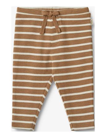 Jersey Pants Manfred Bottoms Trousers Brown Wheat