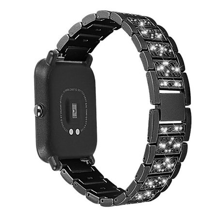20 mm Samsung Galaxy Watch Active strassarmband i rostfritt stål - Svart