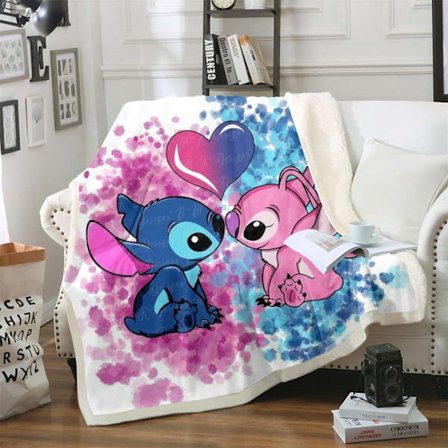 3D-digitaltryckt filt, Stitch Lammfleece tjock filt, Barnfilt med luftkonditionering