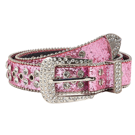 Rhinestone Paillette Midjebånd Stilig justerbart midjebånd for hverdagsbruk Pink