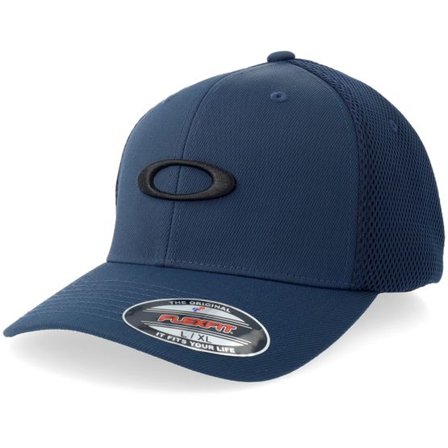 Oakley - Blå flexfit Keps - Ellipse Mesh Abyss Flexfit @ Hatstore