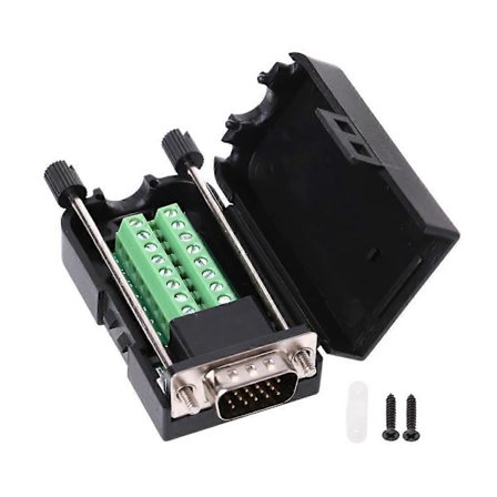 D-SUB DB15 VGA Hun Han Stik Breakout Terminaler Skrue Type DIY Konnektor