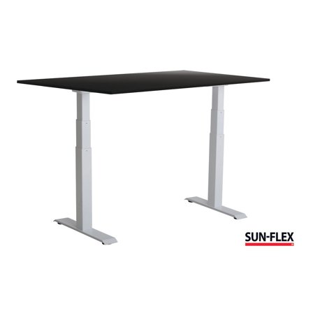 SUN-FLEX Bord VI höj/sänk 140x80 vit/svart - Lyreco - Kontorsmöbler och inredning - Bord och hurtsar - Skrivbord - Höj/sänkbar