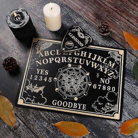 12" Ouija Board Træ Spådomspendulbræt Graveret Magisk Bræt Heks Sol Pendulbræt Kit Wiccan Alter Forsyninger