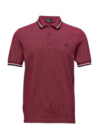 Twin Tipped Fp Shirt Polos Short-sleeved Punainen Fred Perry