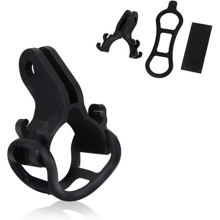 Cykelficklampshållare, stabil cykelstyre Ficklampshållare L Light Clip Cykeltillbehör för ficklampa Diameter mindre än 40 mm (svart)