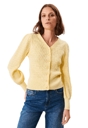 Jumperfabriken Johanna Cardigan Tröjor Dam Gul XL