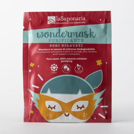 LA SAPONARIA Wondermask - Maschera in tessuto purificante 10ml - Maschera Purificante viso