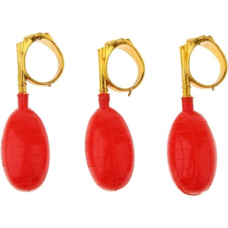 3-pak Röde Vandspøjtende Legetøj Vand Spray Ring Sjovt Legetøj Aprilsnar Sjovt Spøge Legetøj Spøge Legetøj og Praktiske Jokes Nyhed