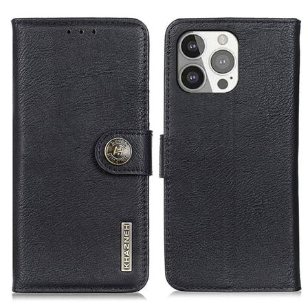 Iphone 13 Pro - Khazneh Läder Fodral - Svart