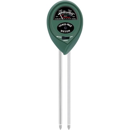 Jord pH-måler, 3 i 1 Jordtester med Fugtighed, Plante- og Jordovervågning, Jord pH-tester, Digitalt Jordtestsæt, Letvægt og PH til Have,