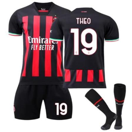 AC Milan hemmafotbollströja träningsoverall 22/23- 19-THEO 12-13years
