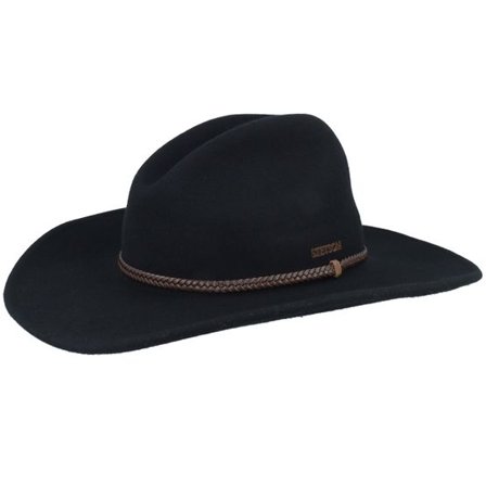 Stetson - Svart western Hatt - Woolfelt Black Western @ Hatstore