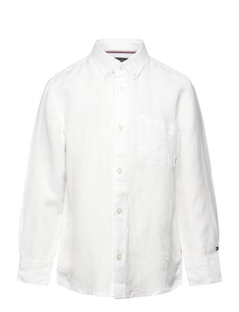 Linen Blend Relaxed Shirt Ls White Tommy Hilfiger