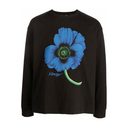 Kenzo, Poppy Sweatshirt Czarny, Mężczyzna, Rozmiar: M