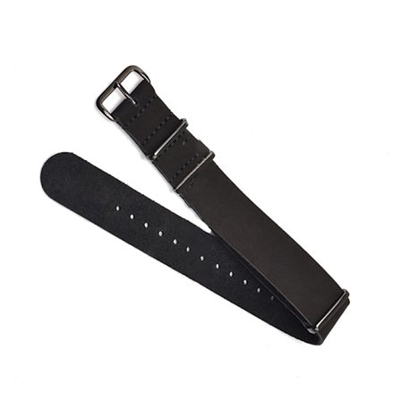 Klassinen musta nahkainen kellon ranneke