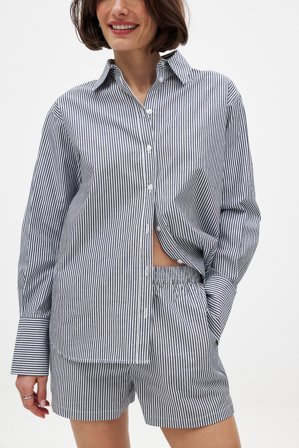 NA-KD Short rayé en coton à taille élastique - Ensembles d'été - Rayé - EU 32