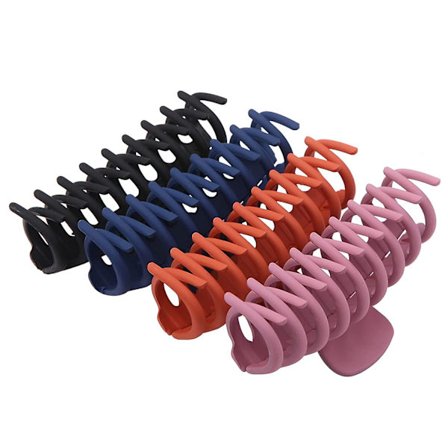 Store hårklemmer til tykt hår 4 stk., stærkt hold, perfekt til kvinder, hårklemmer til langt hår, modetilbehør til piger