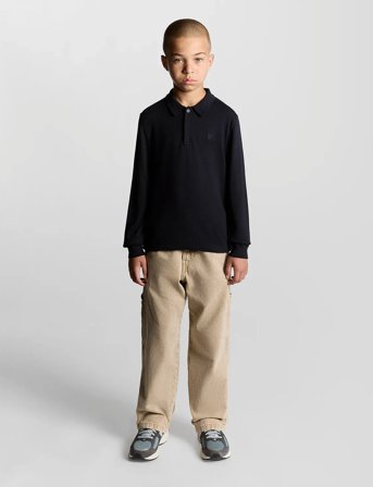 Lyle & Scott Ls Knitted Polo Shirt - Navy - 134-140