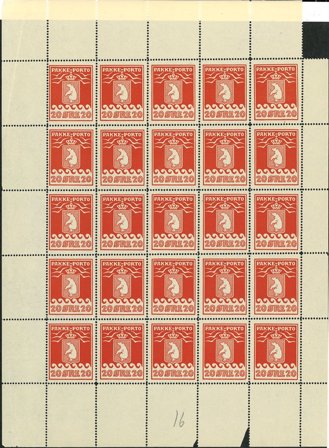 Grønland - Pakkeporto AFA 9 i helark - Postfrisk