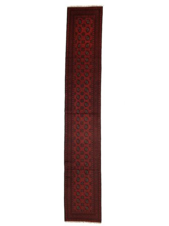 Noué À La Main Afghan Fine Tapis 78X476 De Laine Petit