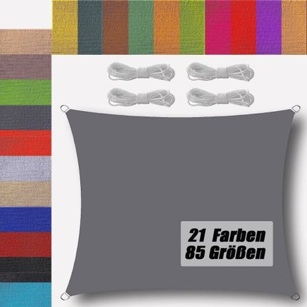 IC Vandtæt Solsejl 95% UV-beskyttelse Åndbar Vandafvisende Dug til Terrasse Udendørs Have Pool Rektangulær Grå 3x3m