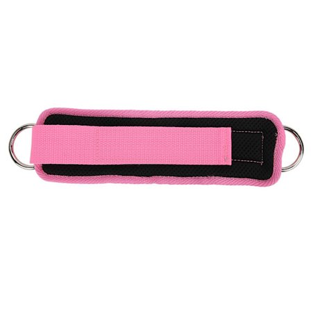 Fitness Ankelstropper til Kabelmaskine Dobbelt D-ring Justerbare Neopren Ankelstropper (Pink)