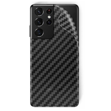 Galaxy S21 Ultra Kolfiber Vinyl Skin Dekal Skyddsfilm Baksida