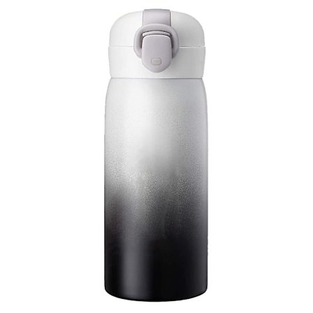 Rostfritt stål isolerad vattenflaska Enhandsöppna vakuumkoppar Bärbar resemugg
