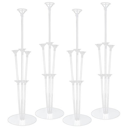 Ballon Stand, Funvce 4kpl 28 tuuman pöytäpallon telinesarja, jossa on kirkkaat pallotikut, pallokuppi, pallotanko ja jalusta