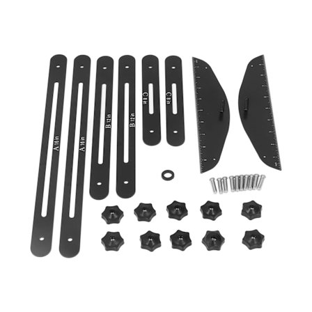 Skabelon til trappetrin, måleværktøj til hylde, 11-60 tommer, måling til trappetrin, reoler, gipsvæg, sort