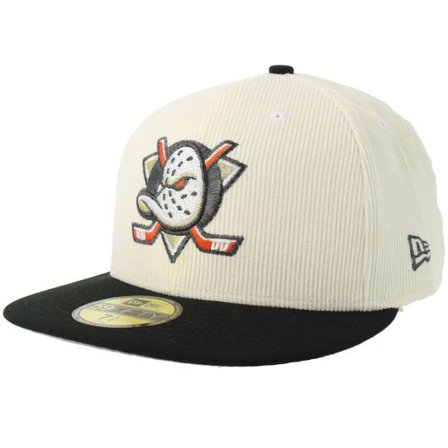 New Era - NHL Beige fitted Keps - "Hatstore Exclusive x Anaheim Ducks 59FIFTY Chrome/Black Fitted " @ Hatstore