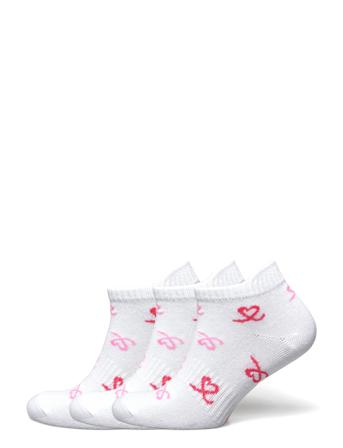 Heart Sock Pack, Kit Of 3 Lingerie Socks Footies/Ankle Socks Hvit Daily Sports*Betinget Tilbud