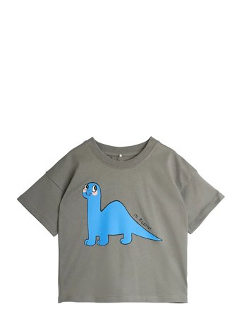 Mini Rodini Dino Sp Ss Tee - Grey - 68/74