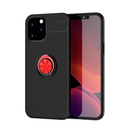Iphone 12 Pro Max - Ring Skal - Svart/röd Svart/röd