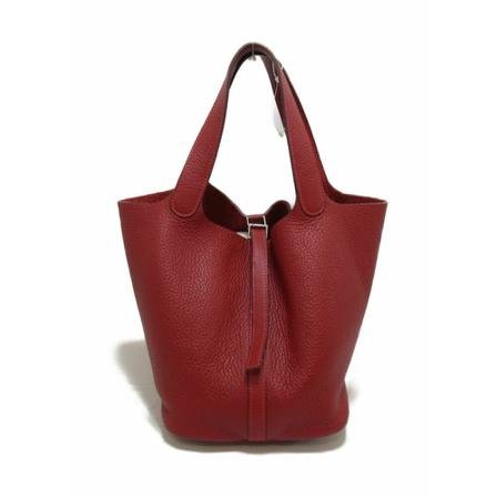 Hermès Vintage Pre-owned Clemence Picotin MM Tas , Rood , Dames , Maat: ONE Size Vintage Tassen